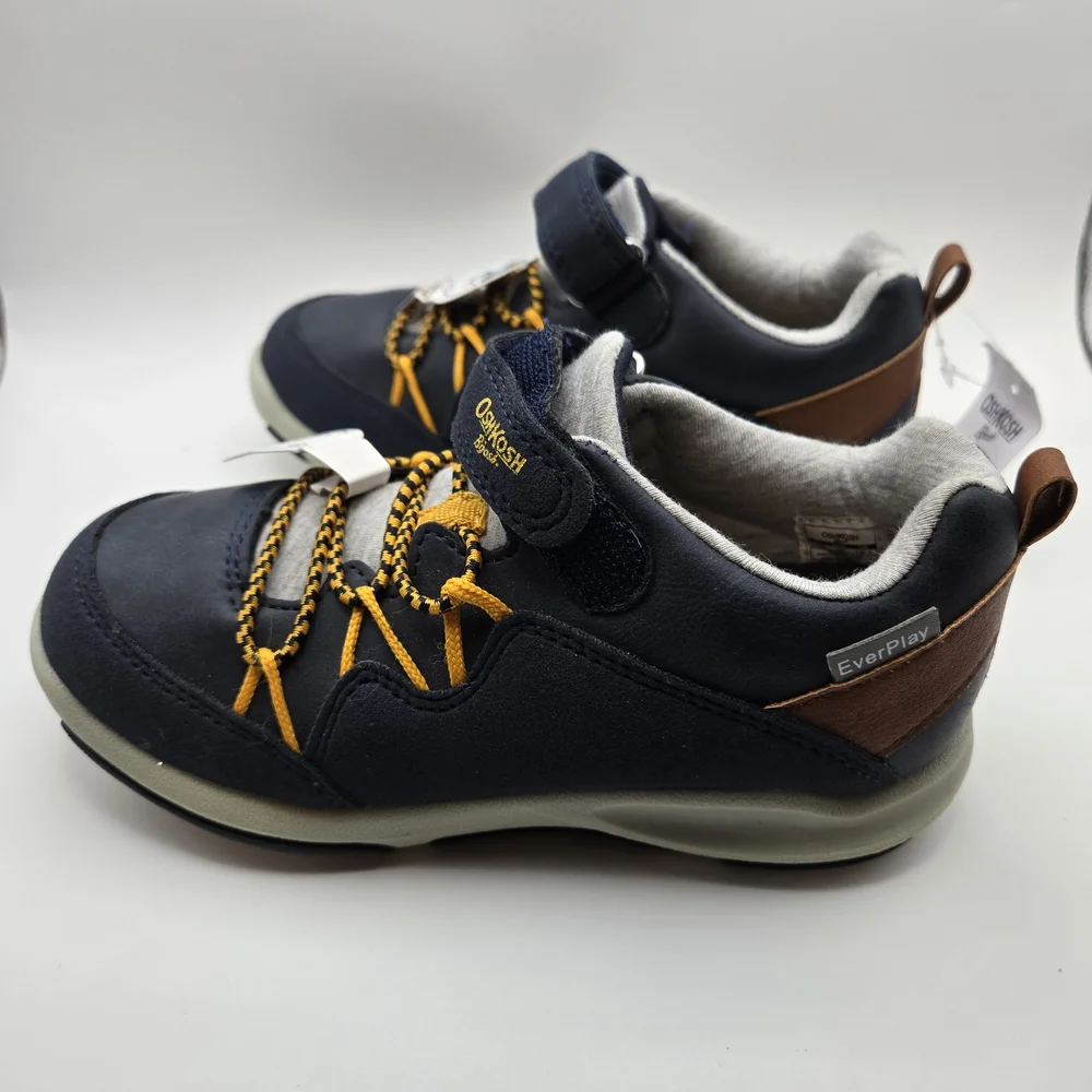 OshKosh B'gosh Toddlers Blue and Yellow Sneakers with Velcro - Picture 2 of 8